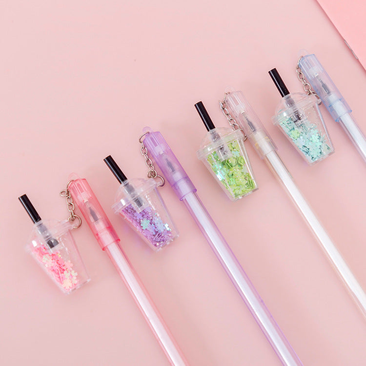Creative Transparent Milk Tea Cup Glitter Pen (Wholesale)