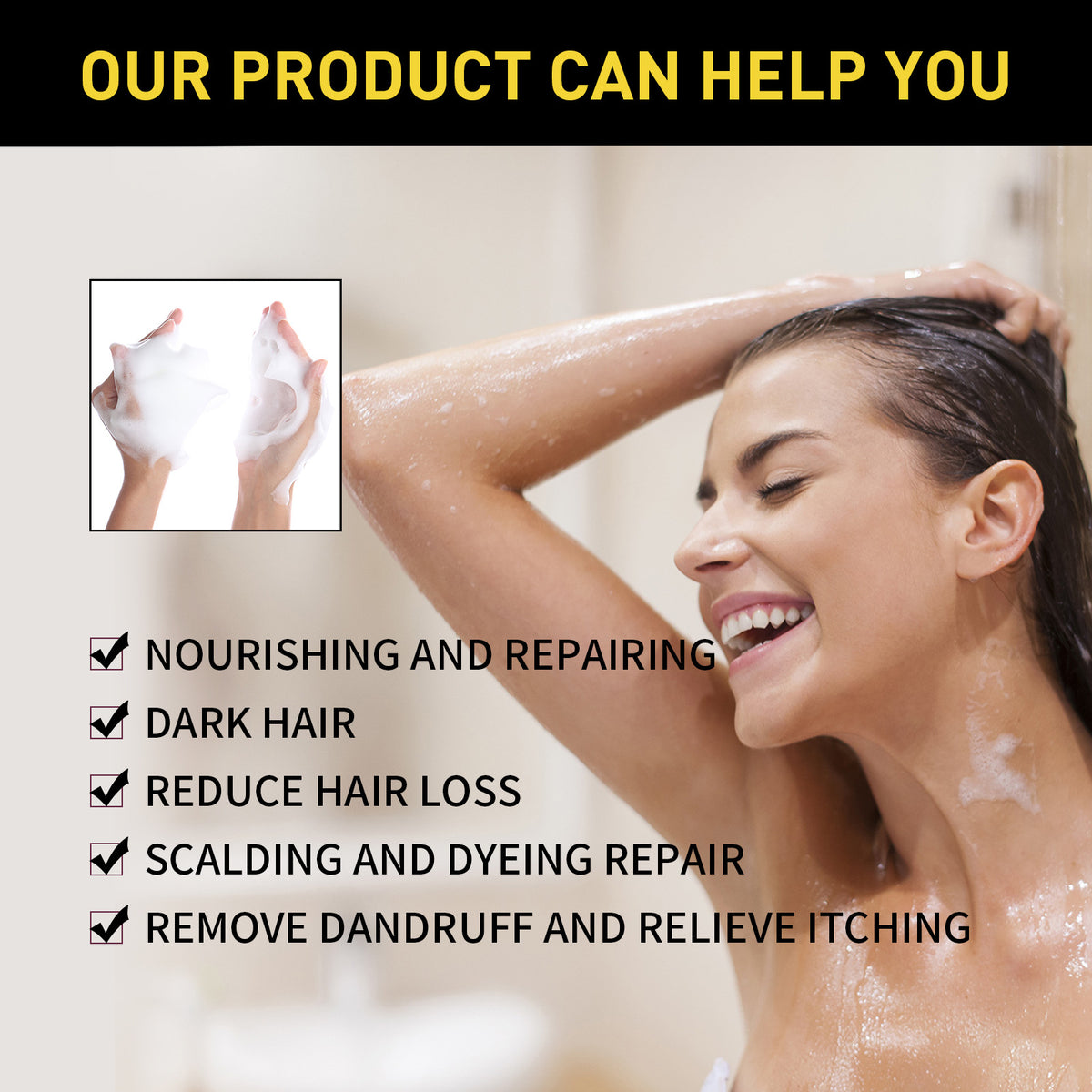 EELHOE Herbal Shampoo with Fo-Ti Essence for Hair Care