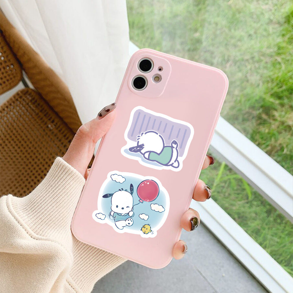 64 PCS Sanrio Waterproof Stickers - Pacha Dog & Puppy