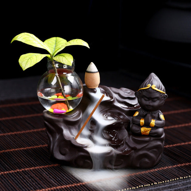 Ceramic Incense Burner with Creative Sun Wukong Design