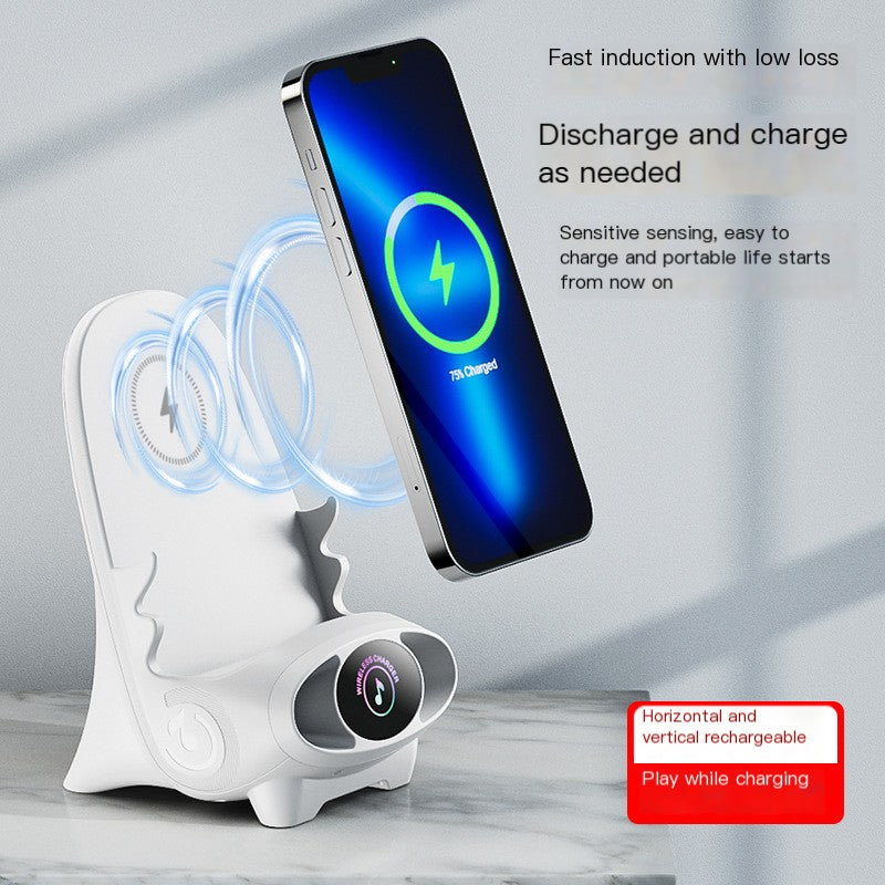 V8 Desktop Chair with Wireless Charger and Phone Stand