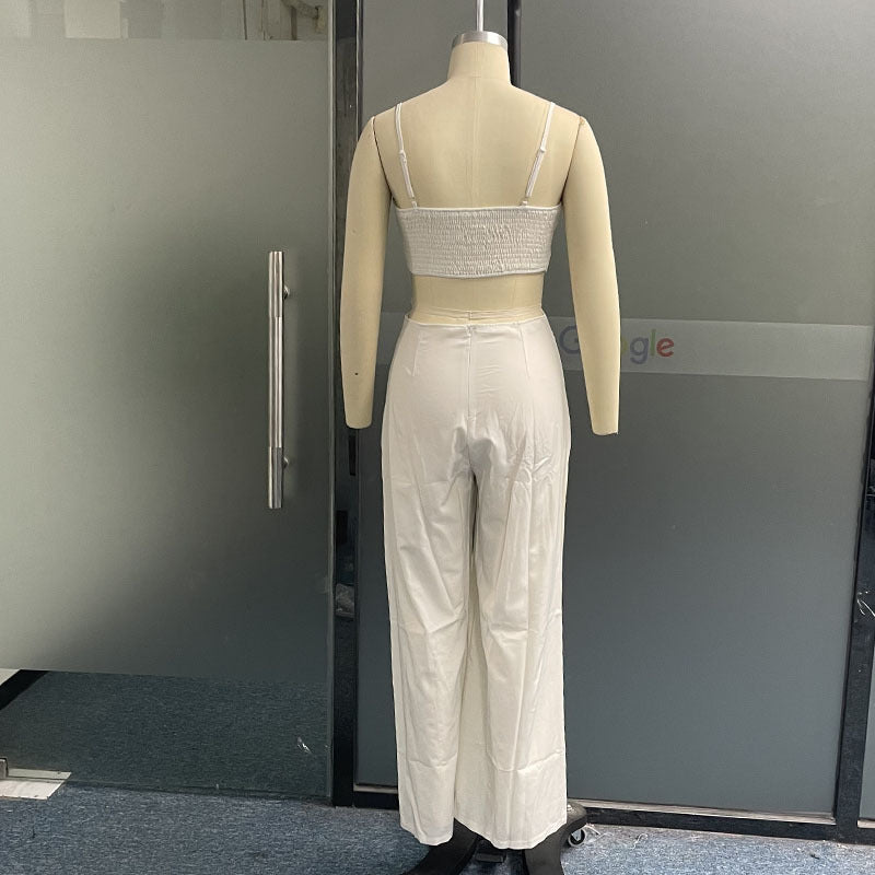 2023 Fashion Sleeveless Backless High-Waisted Jumpsuit