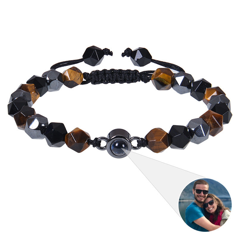 "Custom Photo Projection Bracelet in 100 Languages"