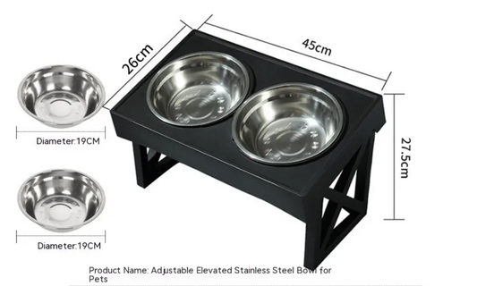 Elevated Slow-Feed Dog Bowl