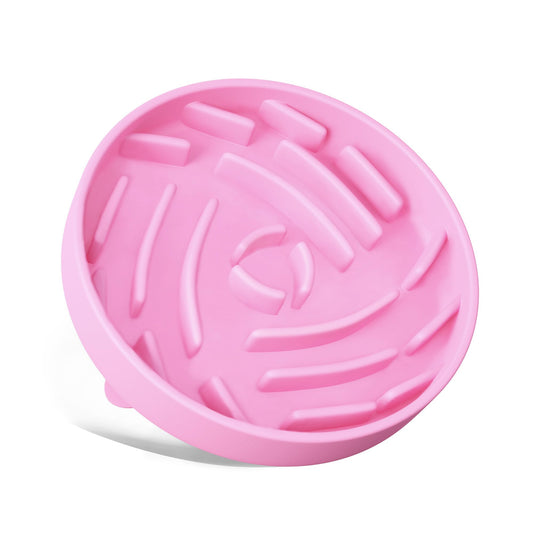 Bikabpet Silicone Slow Feeder Dog Bowls ，Slow Feeder Cat Bowl Wet Food with Suction Cups，Dog Puzzle Feeder ，Interactive Dog Feeder，Reduces Boredom AnxietyAnti-Choking Non-Slip Design (Pink1 M)