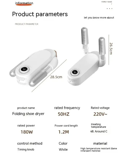 Intelligent Shoe & Glove Dryer with LED Display