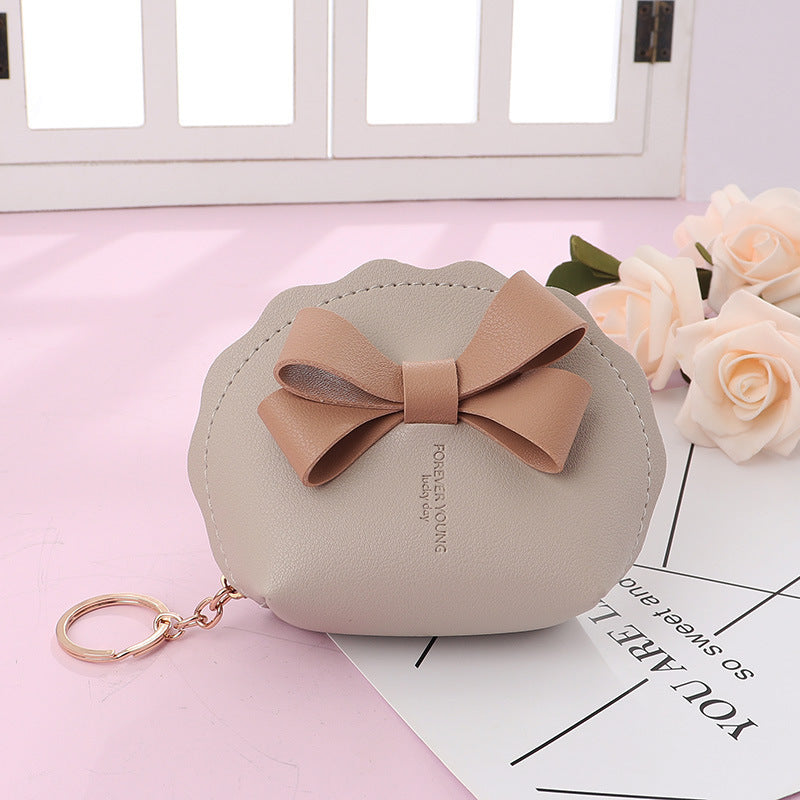 Bow Leather Mini Coin Wallet