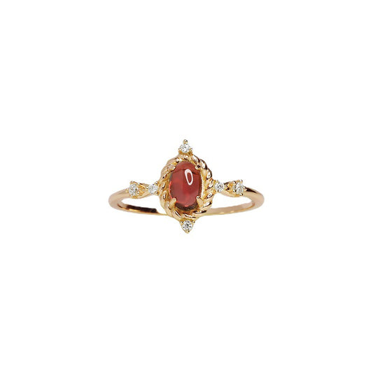 Retro Light Luxury Small Ring for Girls