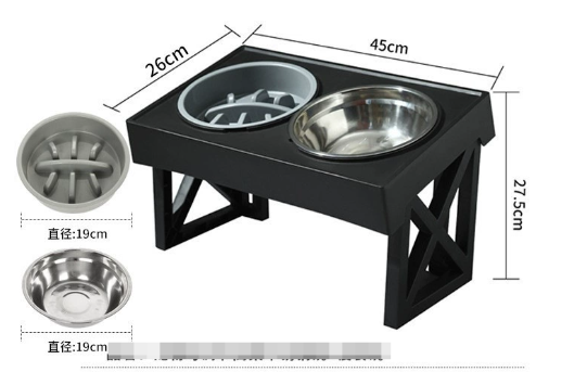 Elevated Slow-Feed Dog Bowl
