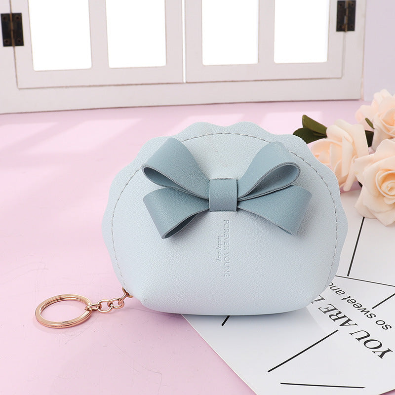 Bow Leather Mini Coin Wallet