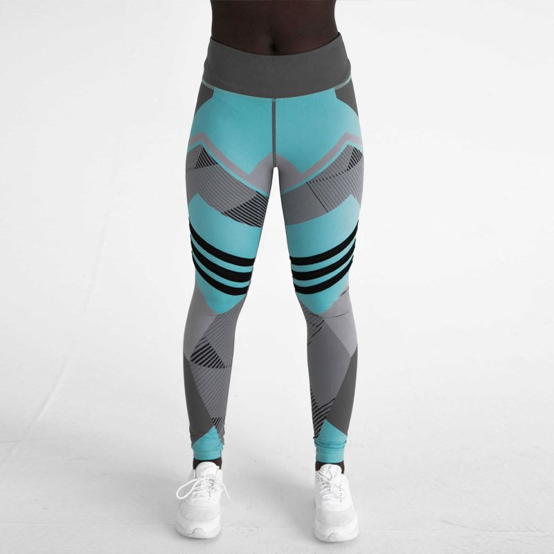 High Stretch Yoga Pants with Honeycomb Print Design