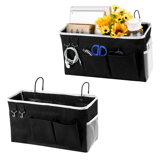 Loghot Bedside Caddy/Bedside Storage Bag Hanging Organizer for Bunk and Hospital BedsDorm Rooms Bed RailsCan be Placed GlassesBooksMobile PhonesKeys (New Grey-1)