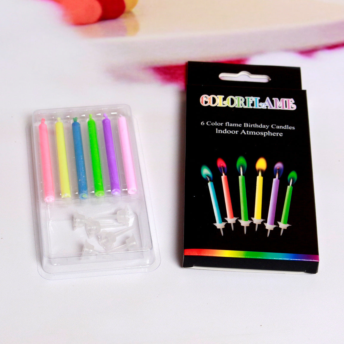 Colorful Flame Candles for Creative Birthday Cakes