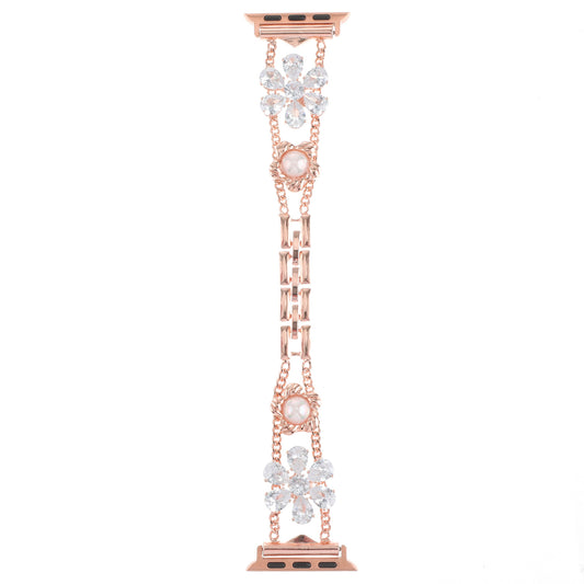 Six-Petal Flower Double-Chain Watch Strap