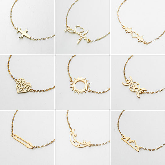 Wholesale Stainless Steel Pendant Bracelet with Geometric Design