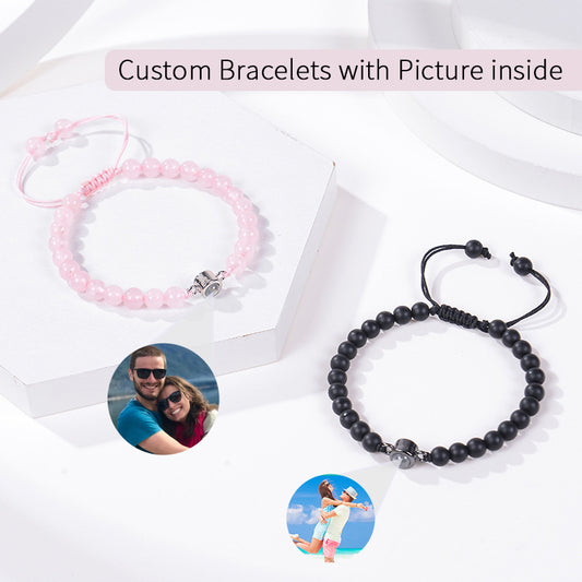 "Custom Photo Projection Bracelet in 100 Languages"