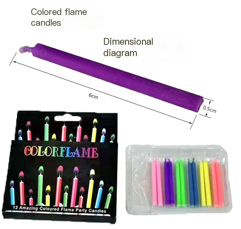 Colorful Flame Candles for Creative Birthday Cakes