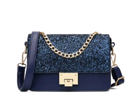 Fashionable Sequin Envelope Bag with Chain Strap
