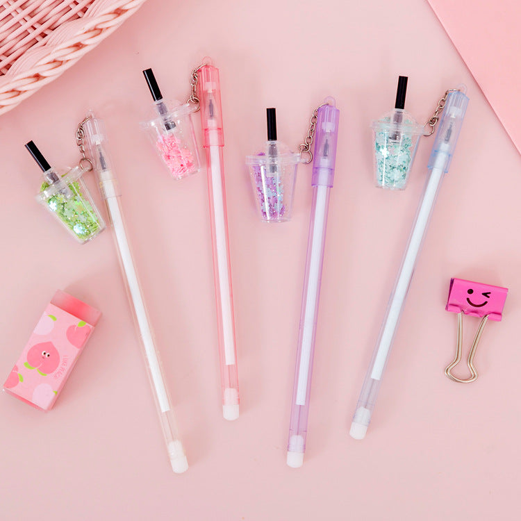 Creative Transparent Milk Tea Cup Glitter Pen (Wholesale)
