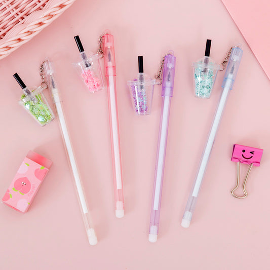 Creative Transparent Milk Tea Cup Glitter Pen (Wholesale)