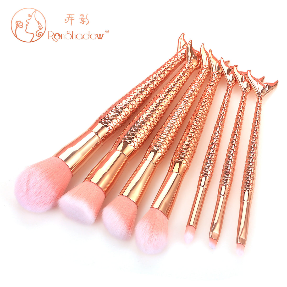 Mermaid Makeup Brush Set - 7 or 10 Pieces