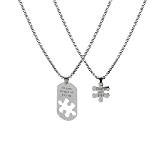 Couple Puzzle Necklace - Cool Hip Hop Design Gift