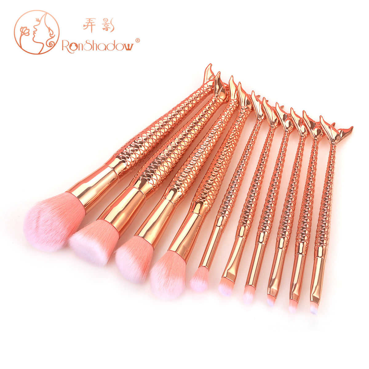 Mermaid Makeup Brush Set - 7 or 10 Pieces