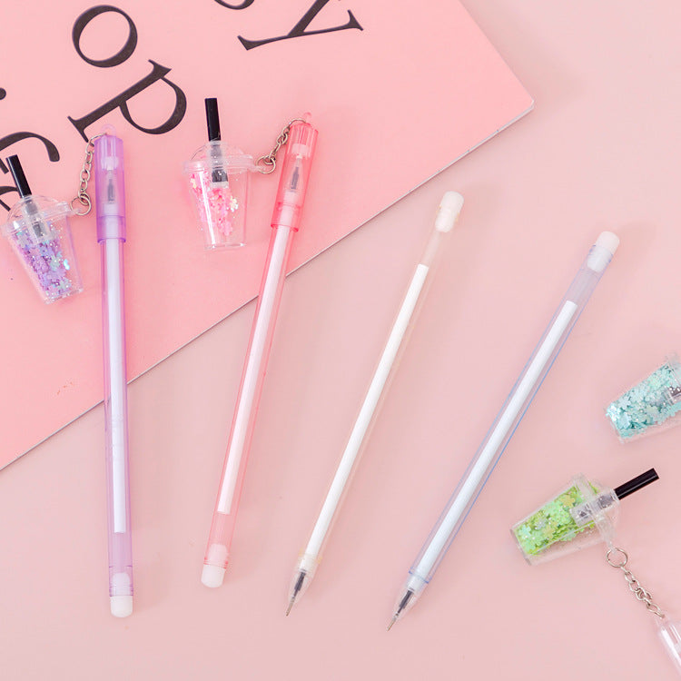 Creative Transparent Milk Tea Cup Glitter Pen (Wholesale)