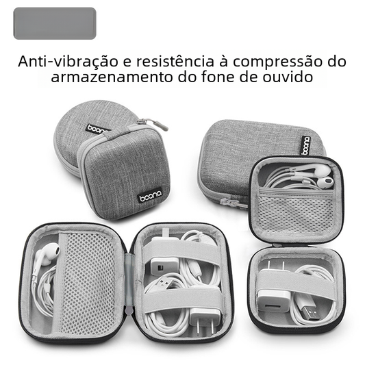 Bluetooth Earphone Storage Bag with Charger Organizer