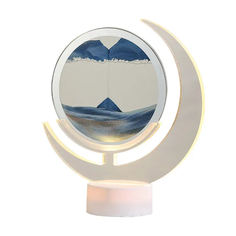 Moving Sand Art Lamp – Mesmerizing 3D Moon Night Light for Home Decor