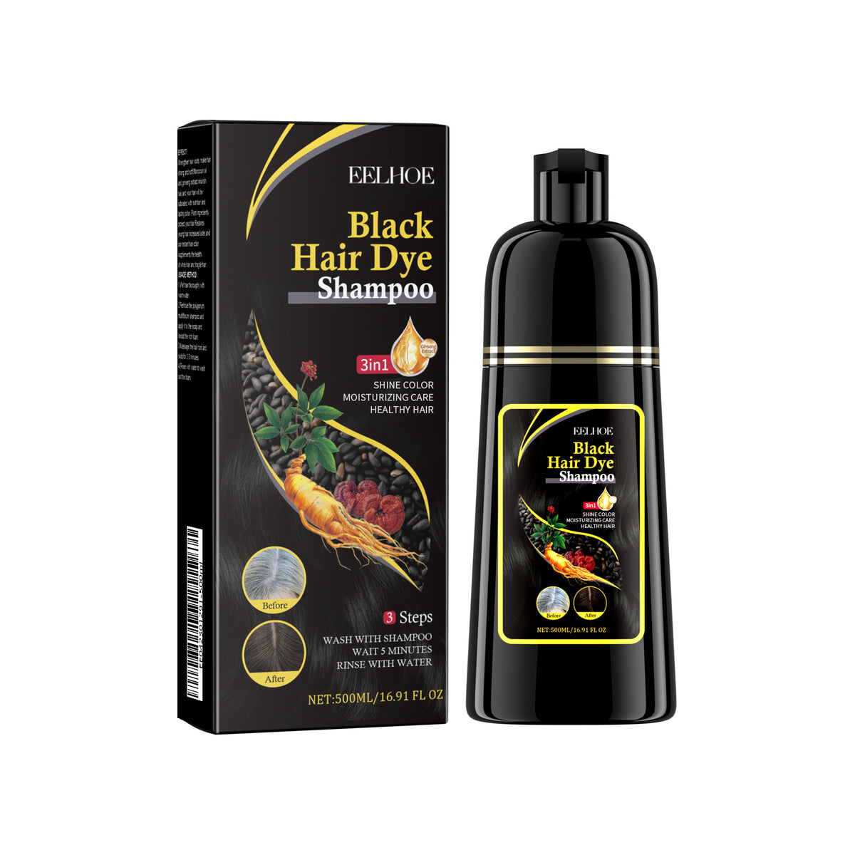 EELHOE Herbal Shampoo with Fo-Ti Essence for Hair Care