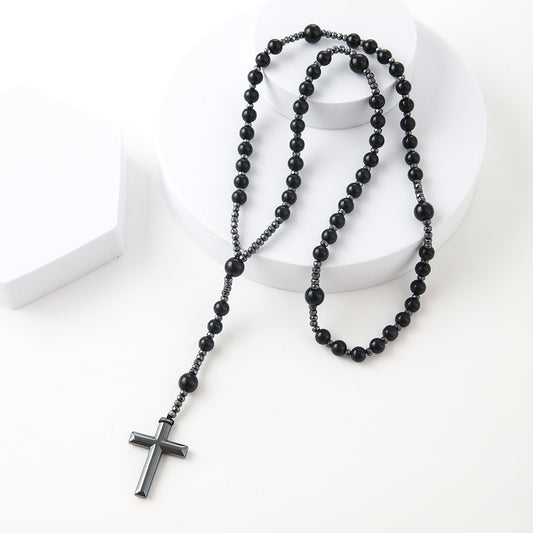 2023 New Trendy Black Cross Pendant Necklace for All