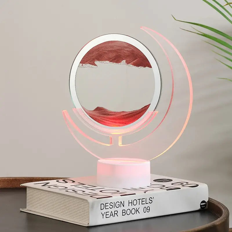 Moving Sand Art Lamp – Mesmerizing 3D Moon Night Light for Home Decor